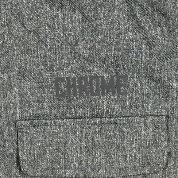 Chrome Industries Jacket Mens Large Utility Rain Stowaway Hood Grey Vents - Picture 3 of 16